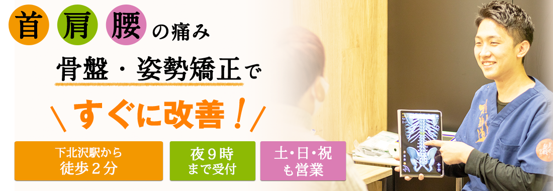 下北沢の整体 口コミ人気no 1の下北沢駅の接骨院 はり灸院 腰痛 肩こり 骨盤矯正 産後矯正 交通事故治療 むちうち
